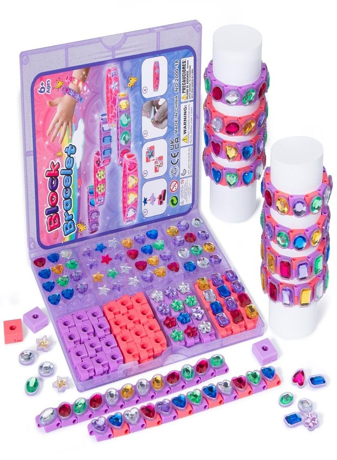 DOLIVE Girls Toys Bracelet Making Kit, 80+ Gem Beads, Makes 6 Diamond Bracelets, Gem Art for Kids 72 Months, Birthday Christmas Gifts for Girls Ages 6 7 8 9 10 Years Old - Image 1